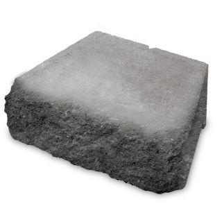 Fulton Gray/Charcoal Basic Retaining Wall Block (Common 12 in x 4 in; Actual 11.7 in x 4 in)