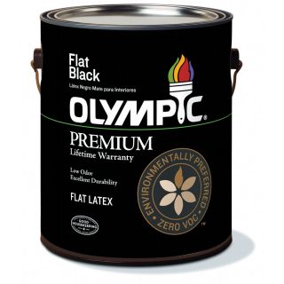 Olympic 1 Gallon Interior Flat Black Latex Base Paint