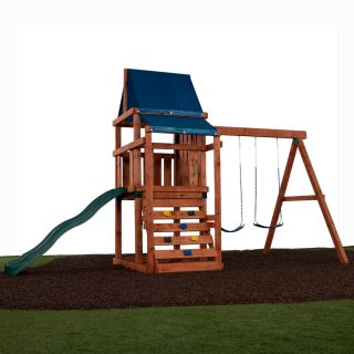 Swing N Slide Asheville Ready to Assemble Kit Residential Wood Playset with Swings