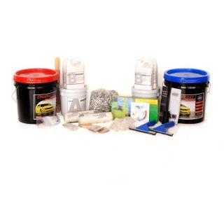 Epoxy Coat Premium Half Kit 384 fl oz Interior High Gloss Garage Floor Epoxy Kit Tile Red with Clear Coat Epoxy Base Paint and Primer in One with Mildew Resistant Finish
