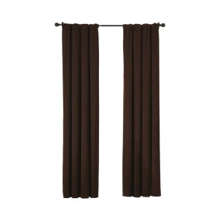 Ultimate Luxury Silk Allure 63 in L Solid Dark Chocolate Rod Pocket Curtain Panel