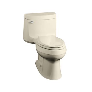 KOHLER Cimarron Almond 1.6 GPF (6.06 LPF) 12 in Rough In Elongated 1 Piece Comfort Height Toilet