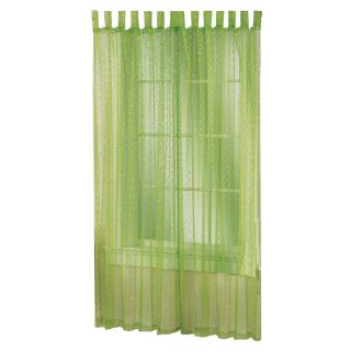 Style Selections Icicle 84 in L Kids Lime Tab Top Window Curtain Panel