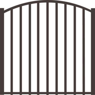 FREEDOM Pewter Aluminum Fence Gate (Common 48 in x 48 in; Actual 53 in x 48 in)