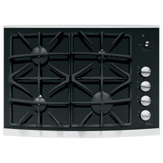 GE Profile 4 Burner Gas Cooktop (Stainless) (Common 30 in; Actual 29.75 in)