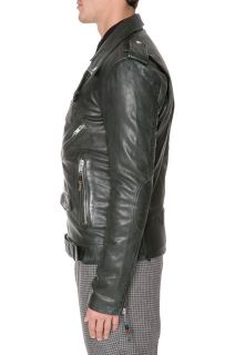 BLK DNM Leather jacket   green