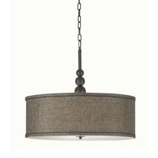 Kenroy Home Margot 22 in W Oil Rubbed Bronze Pendant Light with Shade