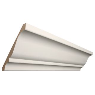 RapidFit 0.625 in x 5.25 in x 8 ft Interior Primed MDF Crown Moulding (Pattern R 45)