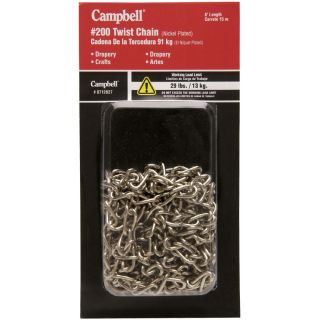 Campbell Commercial 12 ft Weldless Nickel Plated Steel Chain