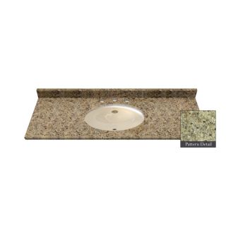 Jackson Stoneworks Premium 61 in W x 22.5 in D New Venetian Gold Granite Undermount Single Sink Bathroom Vanity Top