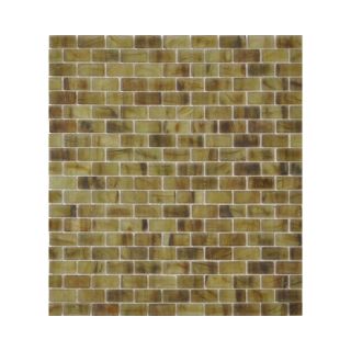 American Olean Visionaire Summer Storm Glass Mosaic Subway Indoor/Outdoor Wall Tile (Common 2 in x 4 in; Actual 12.87 in x 12.87 in)