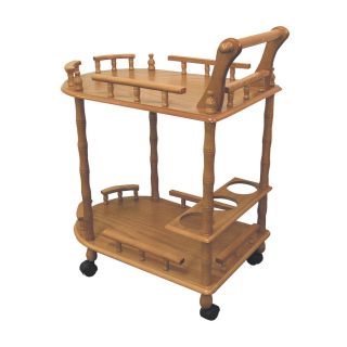 ORE International Warm Oak Rectangular Kitchen Cart