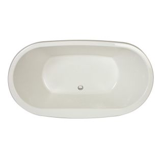 Jacuzzi Mio 66 in L x 36 in W x 25 in H White Acrylic Oval Drop In Bathtub with Center Drain