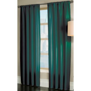 allen + roth Florence 84 in L Solid Teal Rod Pocket Window Curtain Panel