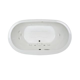 Jacuzzi Mio 66 in L x 36 in W x 25 in H 2 Person White Acrylic Oval Drop In Whirlpool Tub and Air Bath
