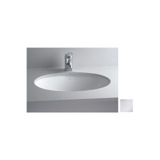 Cheviot Culture White Undermount Oval Bathroom Sink with Overflow