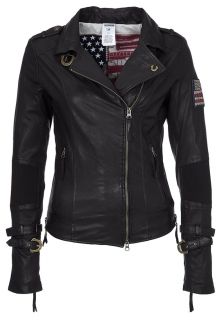 True Religion   Leather jacket   black