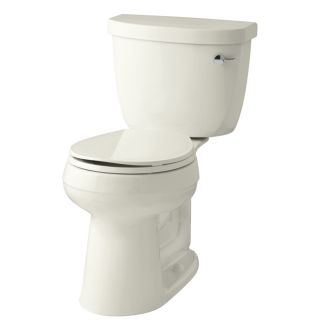 KOHLER Cimarron Biscuit 1.28 GPF (4.85 LPF) 12 in Rough In WaterSense Round 2 Piece Comfort Height Toilet