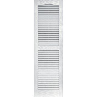 Vantage White Louvered Vinyl Exterior Shutter (Common 47 in x 14 in; Actual 46.68 in x 13.875 in)