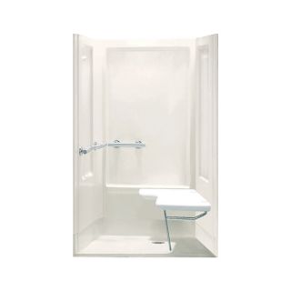 Sterling Transfer 72 in H x 39.375 in W x 39.375 in L Biscuit Polystyrene Wall 4 Piece Alcove Shower Kit