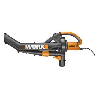 WORX Trivac 12 Amp 350 CFM 210 MPH Light Duty Corded Electric Leaf Blower with Vacuum Kit