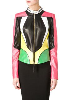 Just Cavalli Leather jacket   multicoloured