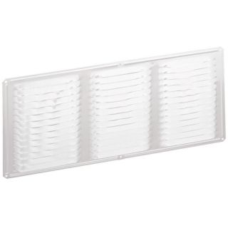 Air Vent White Aluminum Under Eave Vent (Fits Opening 16X6 in; Actual 16 in x 6 in x .25 in)