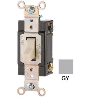 Cooper Wiring Devices 15 Amp Gray Single Pole Light Switch
