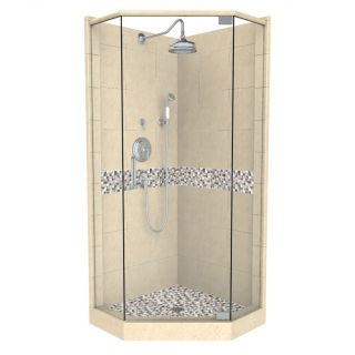 American Bath Factory Java 86 in H x 42 in W x 42 in L Medium with Accent Neo Angle Corner Shower Kit