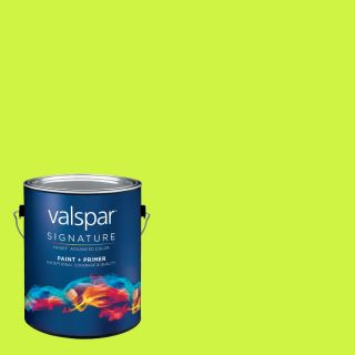 Creative Ideas for Color by Valspar 118.13 fl oz Interior Satin Twist Of Lime Latex Base Paint and Primer in One with Mildew Resistant Finish