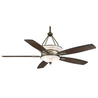 Casablanca Atria 68 in Aged Bronze Outdoor Downrod Mount Ceiling Fan with Light Kit