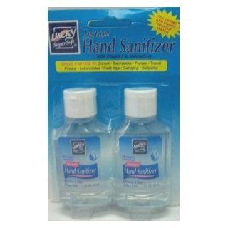 Lucky Super Soft Instant Hand Sanitizer with Vitamin E and Moisterizers 2 Pack of 2 Fl. Oz Bottles Kills 99.99% of Most Common Germs That May Cause Illness.   Works in As Little As 15 Seconds.   No Water or Towels Needed.   Contains Moisturizers That Leave