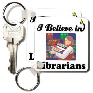 Dooni Designs I Believe In Designs   I Believe In Librarians   Key Chains   set of 2 Key Chains Clothing