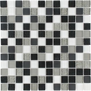 Elida Ceramica Modern Night Glass Mosaic Square Indoor/Outdoor Wall Tile (Common 12 in x 12 in; Actual 11.75 in x 11.75 in)