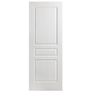 ReliaBilt 24 in x 80 in 3 Panel Square Hollow Core Textured Non Bored Interior Slab Door