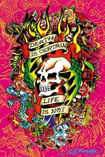 Ed Hardy Death Is Certain PAPER POSTER measures 36 x 24 inches (91.5 x 61cm)   Prints