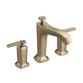 KOHLER Margaux Vibrant Brushed Bronze 2 Handle Fixed Deck Mount Tub Faucet