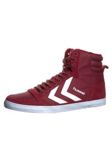 Hummel   SLIMMER   High top trainers   red tawny port