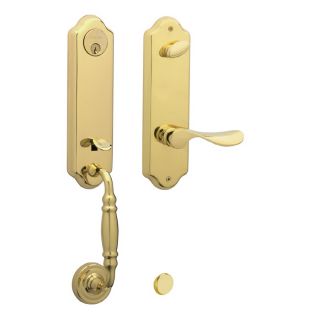 Schlage Florence Bright Brass Residential Single Lock Door Handleset