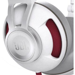 JBL Synchros S300 Premium On Ear Stereo Headphones with Universal Remote, White/Red Electronics