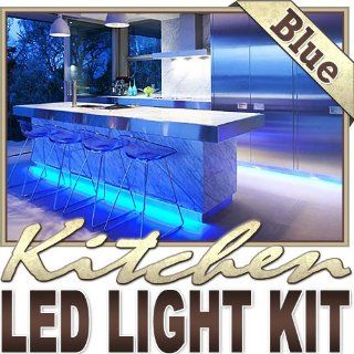 16.4' ft Blue Kitchen Valance Microwave LED Backlight Night Light On/Off Switch Control Kit   Under Counters, Microwave Area, Glass Cabinets, Floor Lighting, Above/Below Cabinets LED Reading Light Strip Night Light Lamp Bulb Accent Lights SMD3528 Water