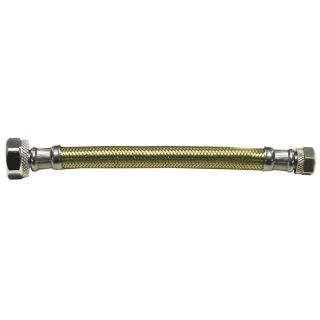 Watts 3/8 in Compression 20 in Braided Rough Brass Faucet Supply Line