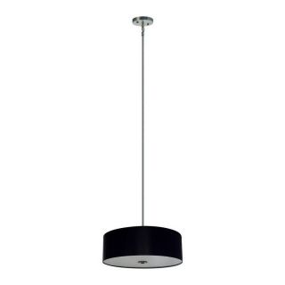 Whitfield Lighting Drum Shade 22 in W Satin Steel Pendant Light with Shade