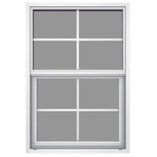 JELD WEN Builders Aluminum Series Aluminum Single Pane Single Hung Window (Fits Rough Opening 26 in x 37 in; Actual 25.5 in x 37.375 in)