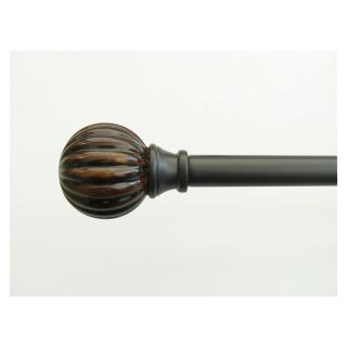 Style Selections 28 in to 48 in Brown Glaze Metal Single Curtain Rod