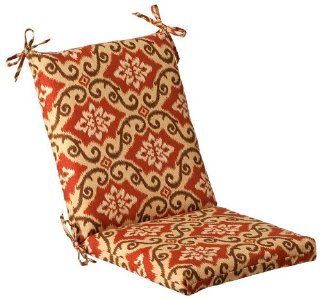Outdoor Patio Furniture Mid Back Chair Cushion   Vintage Tuscan  Indoor Outdoor High Back Seat Cushions  Patio, Lawn & Garden