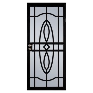 LARSON St Charles Black Steel Security Door (Common 81 in x 36 in; Actual 80.03 in x 38.25 in)