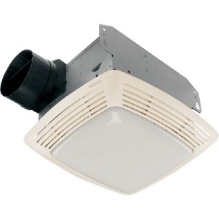 Broan 2.5 Sone 80 CFM White Bathroom Fan with Light