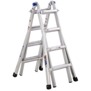 Werner 17 ft Aluminum 300 lb Telescoping Type IA Multi Position Ladder