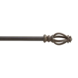 Style Selections 48 in to 84 in Rustic Brown Metal Single Curtain Rod